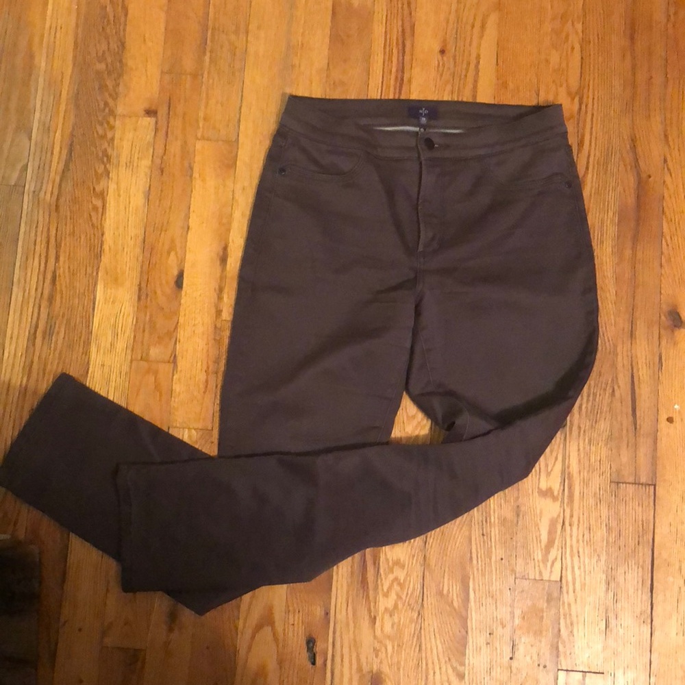 NYDJ gray stretch high waist skinny leg pants